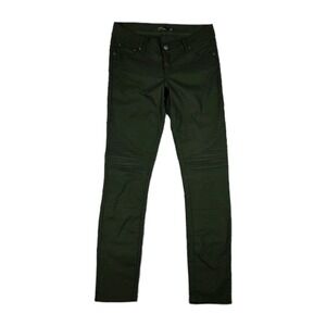 Prana Pants Womens Size 4 Brenna Moto Skinny Dark‎ Green Casual Stretch